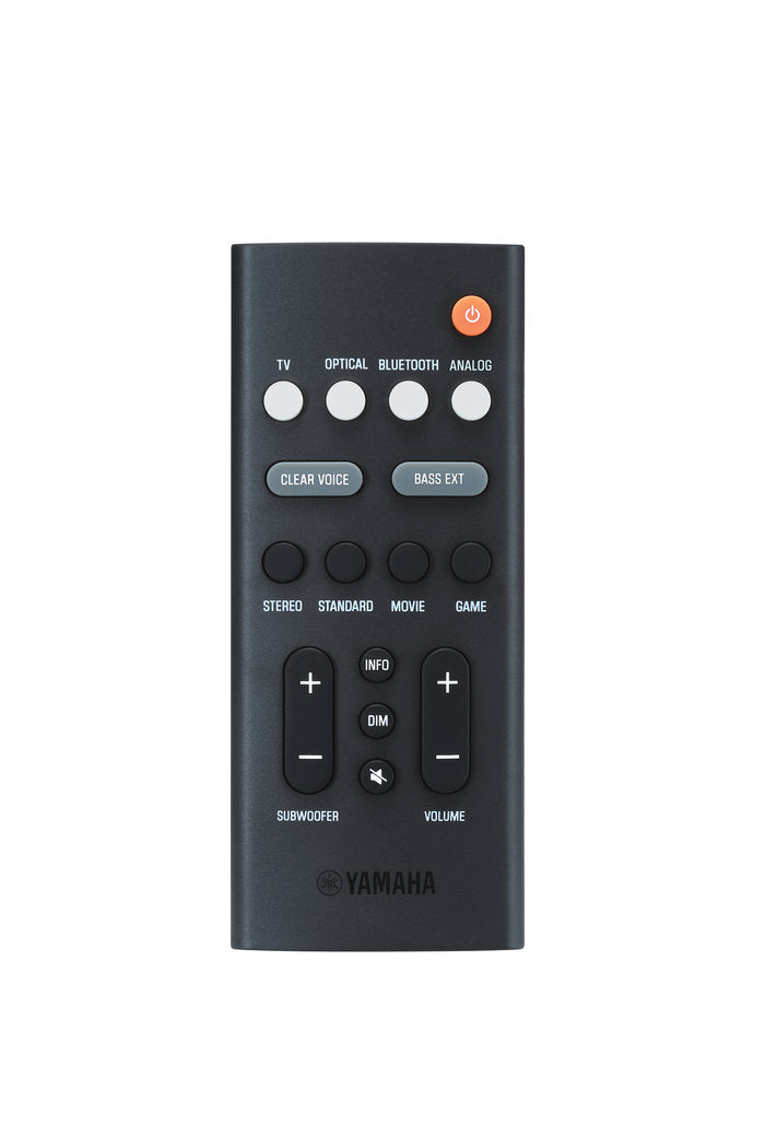 Yamaha SR-C20ABL Sound Bar with BT (black) - nuotolinio valdymo pultas su mygtukais