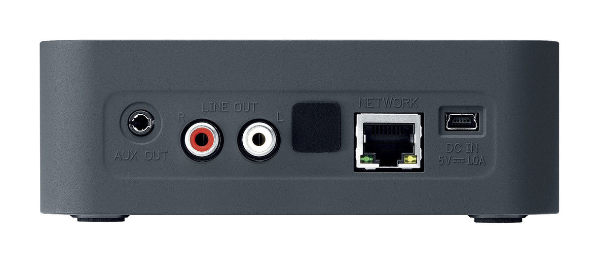 Yamaha WXAD-10DGY MusicCast adapter - Galinė panelė su jungtimis ir tinklo lizdu