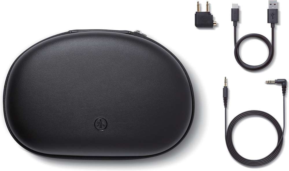 Yamaha YH-E700A ausinės (juodos) - ausinių dėklas ir laidų rinkinys