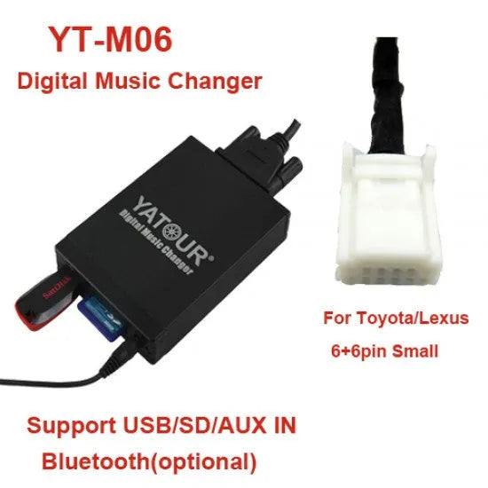 Yatour YT-M06, 6+6 PIN USB MP3 adapteris skirtas Lexus automobiliams - USB ir jungties laidai su adapteriu