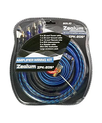 ZEALUM, ZPK-20S2 laidų rinkinys garso stiprintuvui, 20mm²