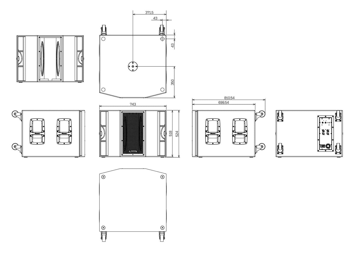 Žemų dažnių kolonėlė Pioneer XPRS 215S, namų kino sistemai