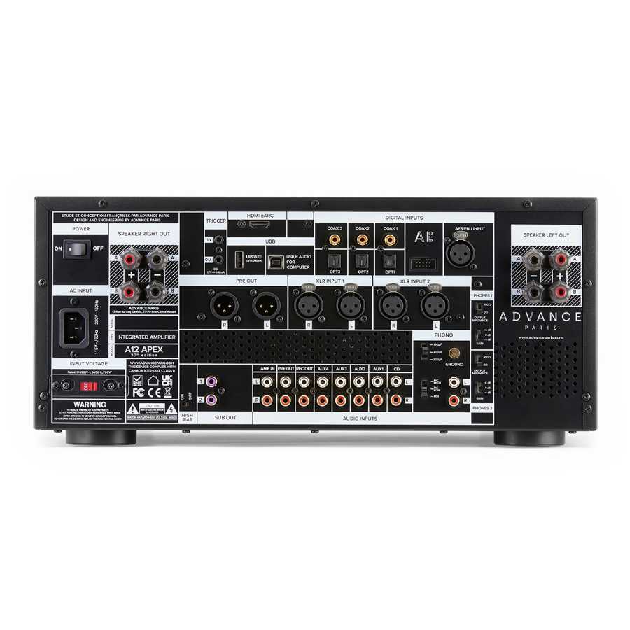 Advance Paris A12 APEX integruotas stereo stiprintuvas su HDMI eARC