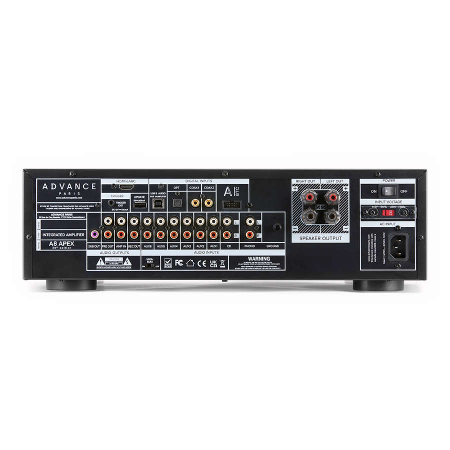 Advance Paris A8 APEX, integruotas stereo stiprintuvas su HDMI eARC