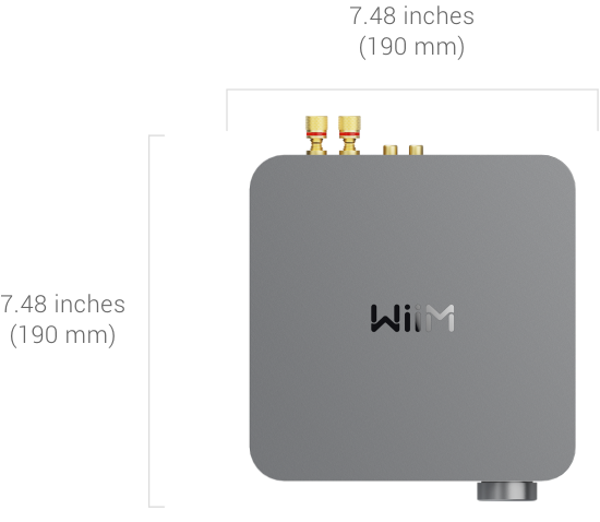 WiiM AMP, išmanus stereo stiprintuvas + HDMI ARC (įvairių spalvų)