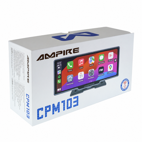 AMPIRE CPM103, automobilinė multimedija su belaidžiu Apple CarPlay, Android Auto