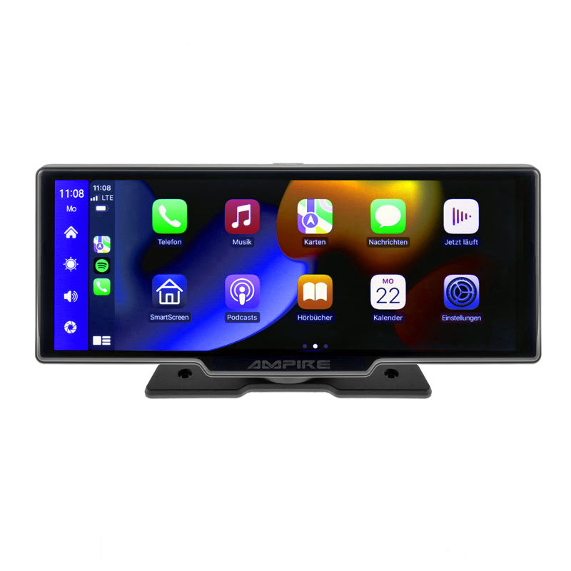 AMPIRE CPM103, automobilinė multimedija su belaidžiu Apple CarPlay, Android Auto