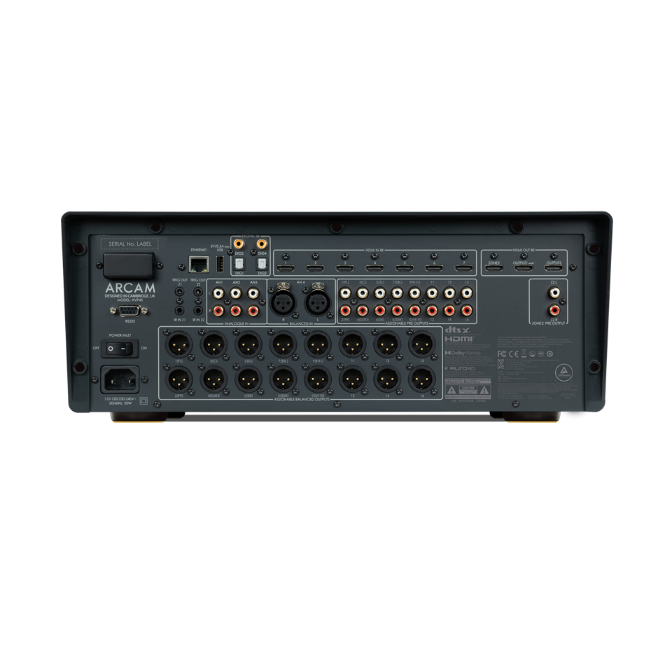 ARCAM AVP45, 16-os kanalų AV procesorius su Dirac Live, Dolby Atmos