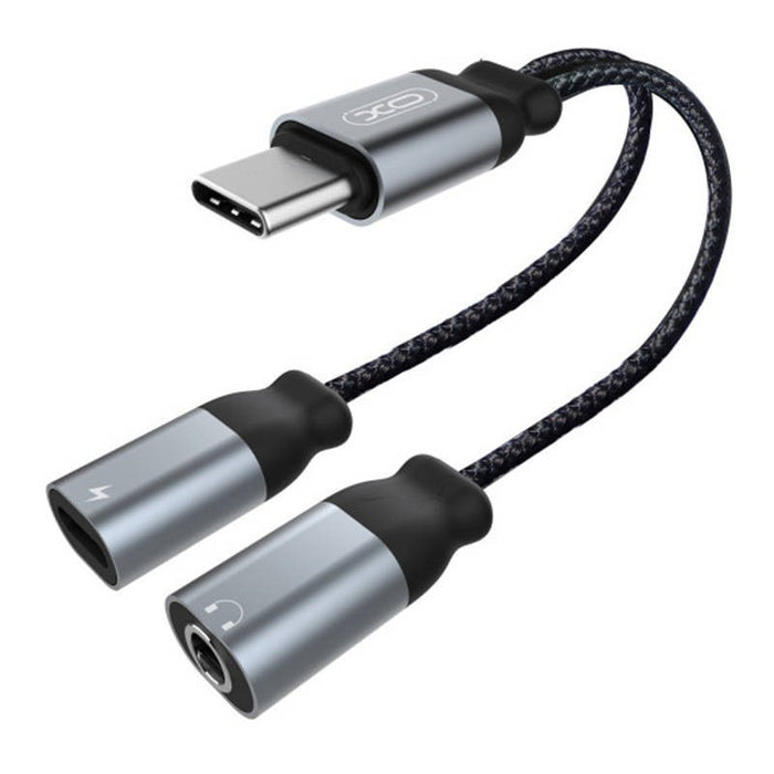 Xo VN-30038, USB-C į USB-C + 3.5mm kabelis-adapteris