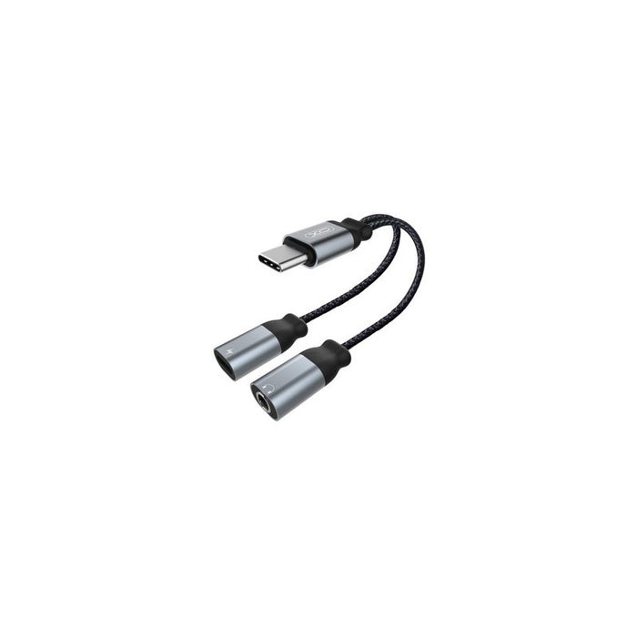 Xo VN-30038, USB-C į USB-C + 3.5mm kabelis-adapteris