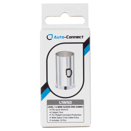Auto-Connect L1WS0, 54 mm² laidų antgaliai, 10 vnt. - Pakuotė su laidų antgalio detale