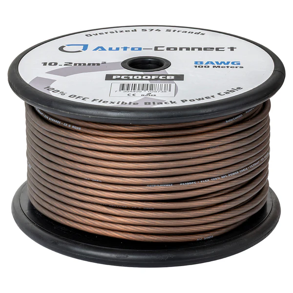 Auto-Connect PC10OFCR / PC10OFCB maitinimo laidas 10.2 mm² (8 AWG), OFC varis (kaina už 1 m.)