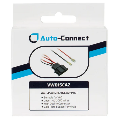 Auto-Connect VW01SCA2, automobilių garsiakalbių jungčių adapteriai - Pakuotė su detale ir laidais