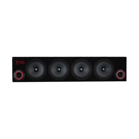 Bass Habit Play SPL64, automobilinė garso kolonėlė, RMS 380 W - Keturi dideli garsiakalbiai, du maži raudoni garsiakalbiai