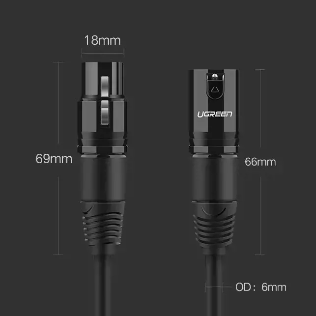 UGREEN AV130, XLR kabelis