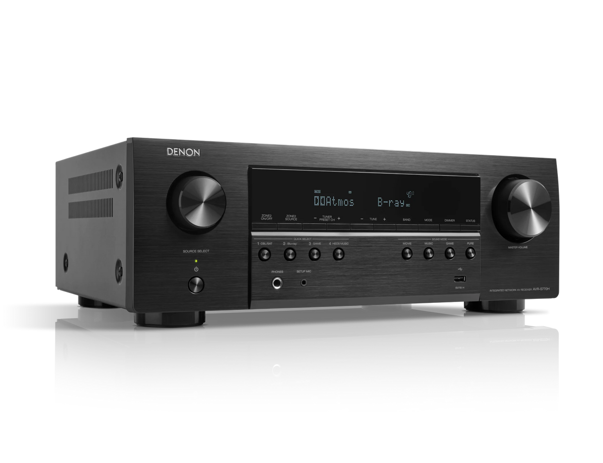 Denon AVR-S770H, 7.2 kanalų namų kino stiprintuvas su Dolby Atmos, DTS:X, 8K, HEOS