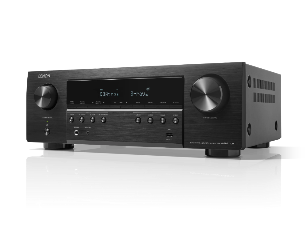 Denon AVR-S770H, 7.2 kanalų namų kino stiprintuvas su Dolby Atmos, DTS:X, 8K, HEOS