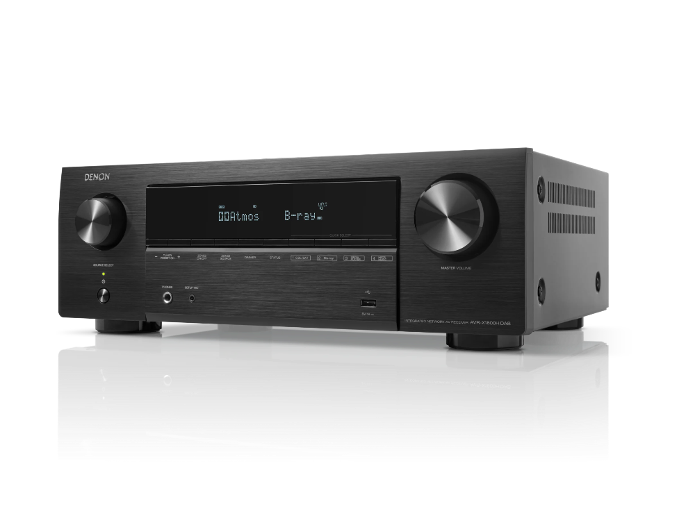Denon AVR-X1800HDAB, 7.2 kanalų namų kino stiprintuvas su Dolby Atmos, HEOS ir 8K