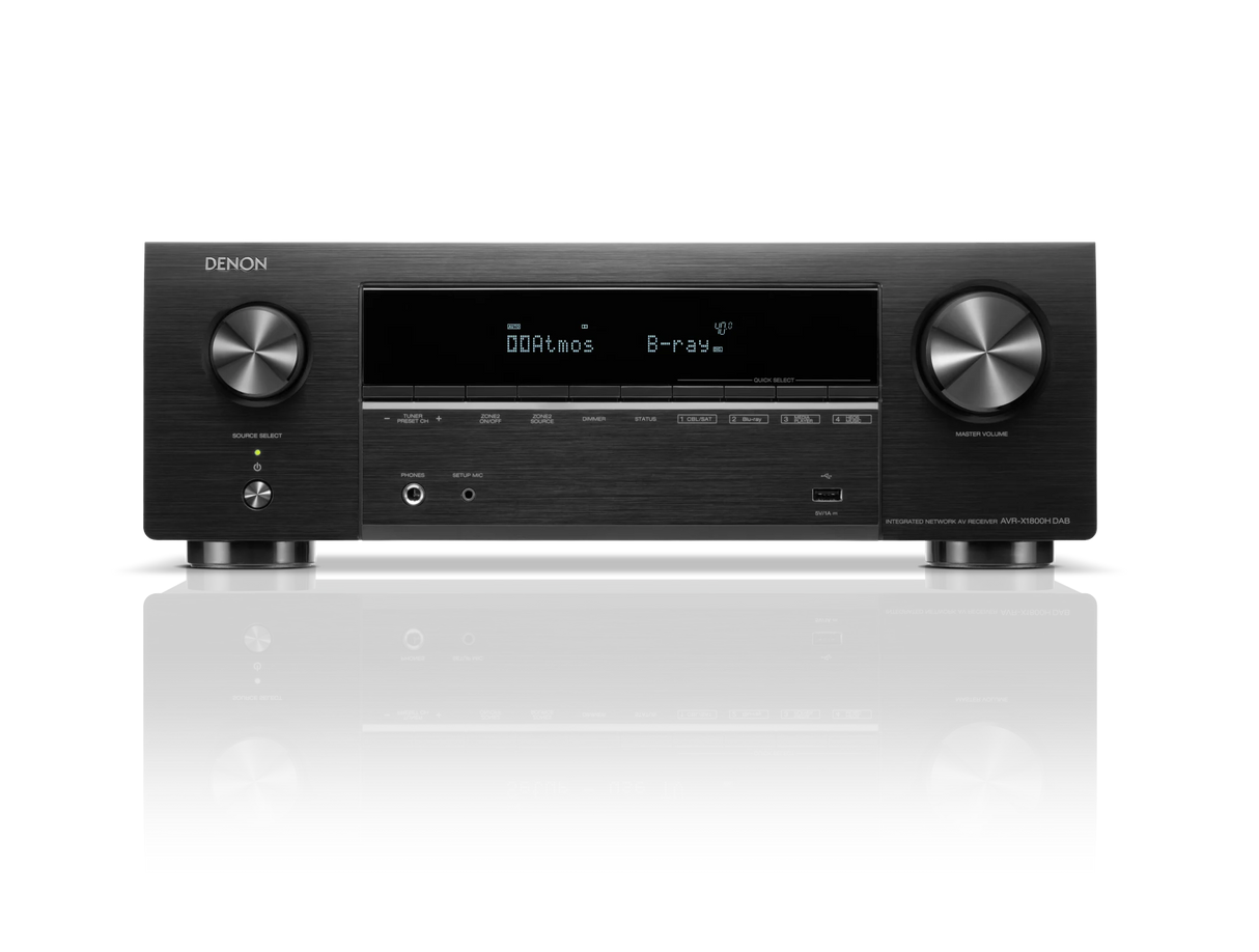 Denon AVR-X1800HDAB, 7.2 kanalų namų kino stiprintuvas su Dolby Atmos, HEOS ir 8K