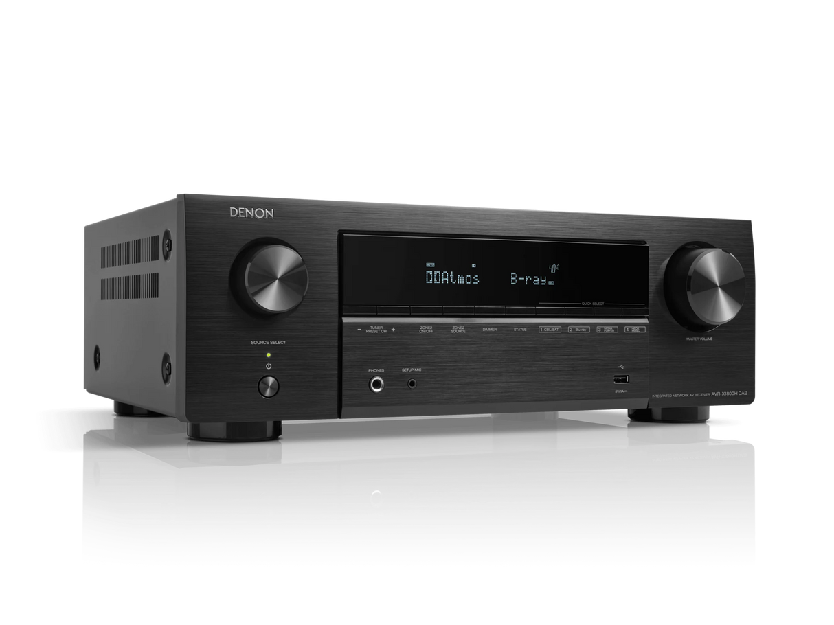 Denon AVR-X1800HDAB, 7.2 kanalų namų kino stiprintuvas su Dolby Atmos, HEOS ir 8K