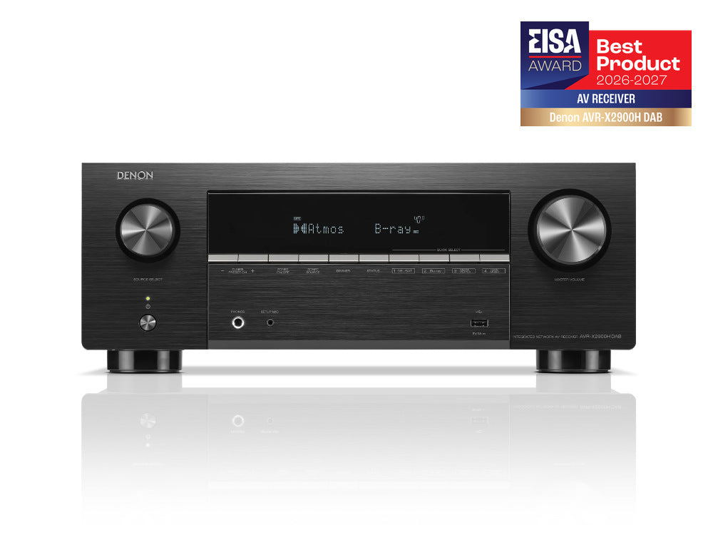Denon AVR-X2900H DAB, 7.2 kanalų namų kino stiprintuvas su Dolby Atmos, DTS:X, HEOS ir 8K HDMI