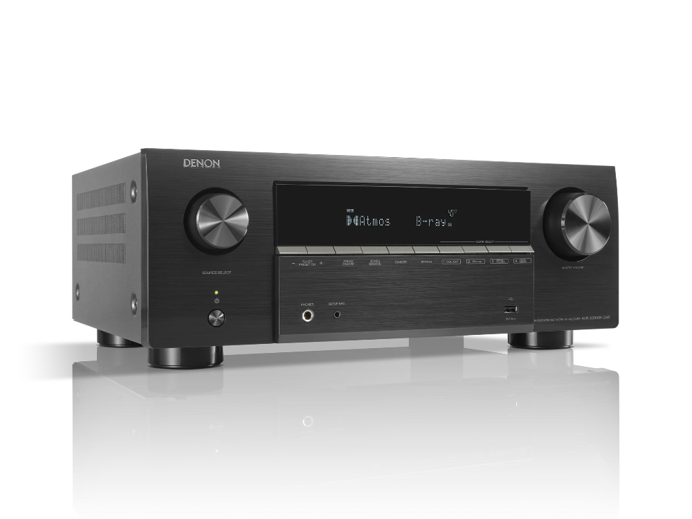 Denon AVR-X2900H DAB, 7.2 kanalų namų kino stiprintuvas su Dolby Atmos, DTS:X, HEOS ir 8K HDMI - Kampas atidengia jungtis ir mygtukus