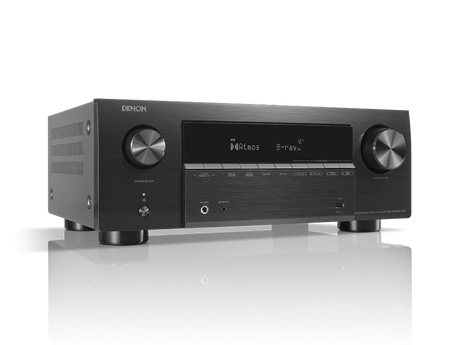 Denon AVR-X2900H DAB, 7.2 kanalų namų kino stiprintuvas su Dolby Atmos, DTS:X, HEOS ir 8K HDMI - Kampas atidengia jungtis ir mygtukus