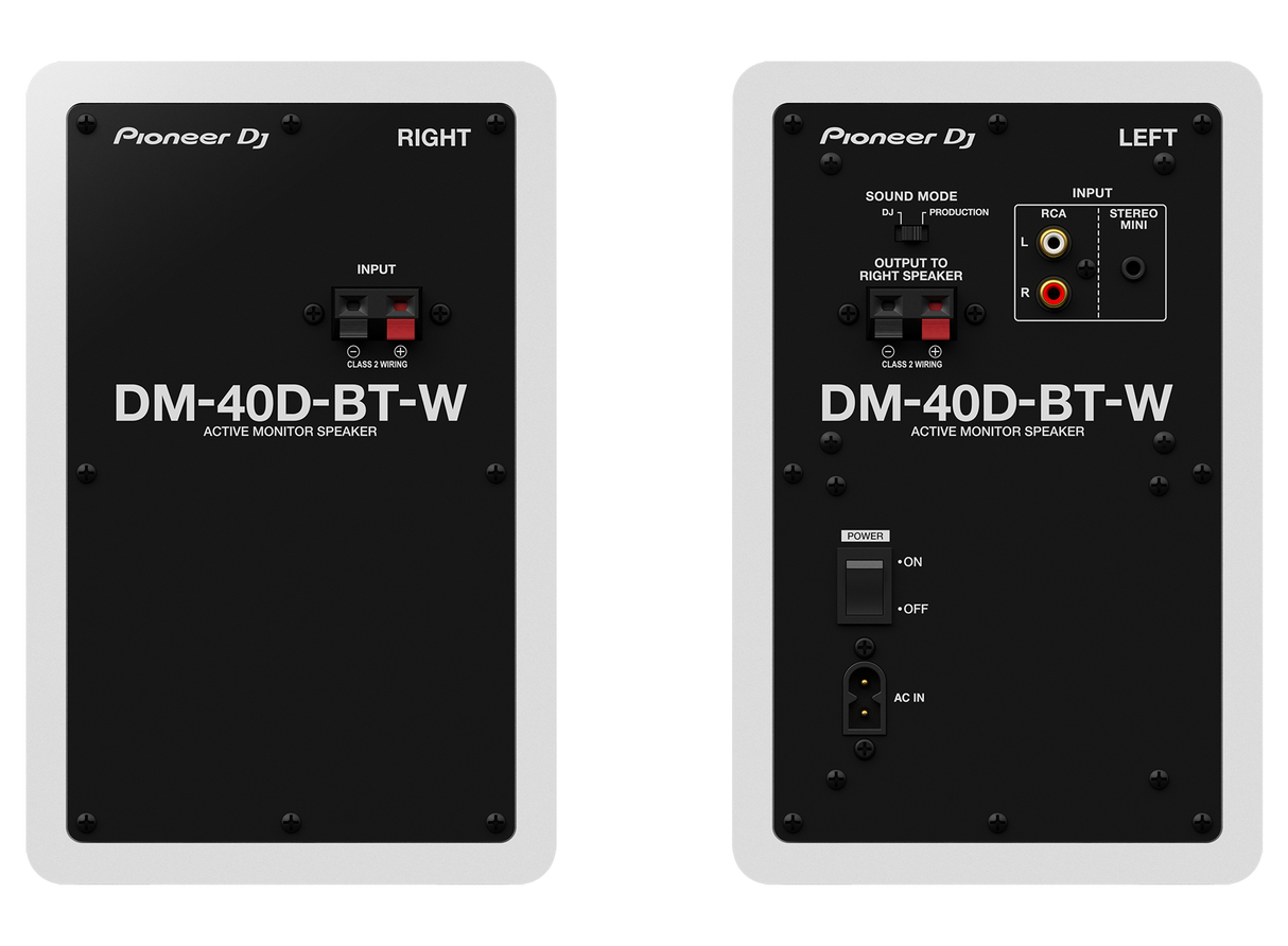 Pioneer DM-40D BT, monitorinės Bluetooth garso kolonėlės (įvairių spalvų)- galas