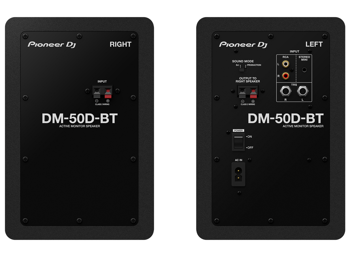 Pioneer DM-50D-BT, monitorinės Bluetooth garso kolonėlės (įvairių spalvų)- galas