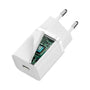 Baseus Super Si 1C Quick Charger USB + USB-C 30W, sieninis įkroviklis- pjūvis