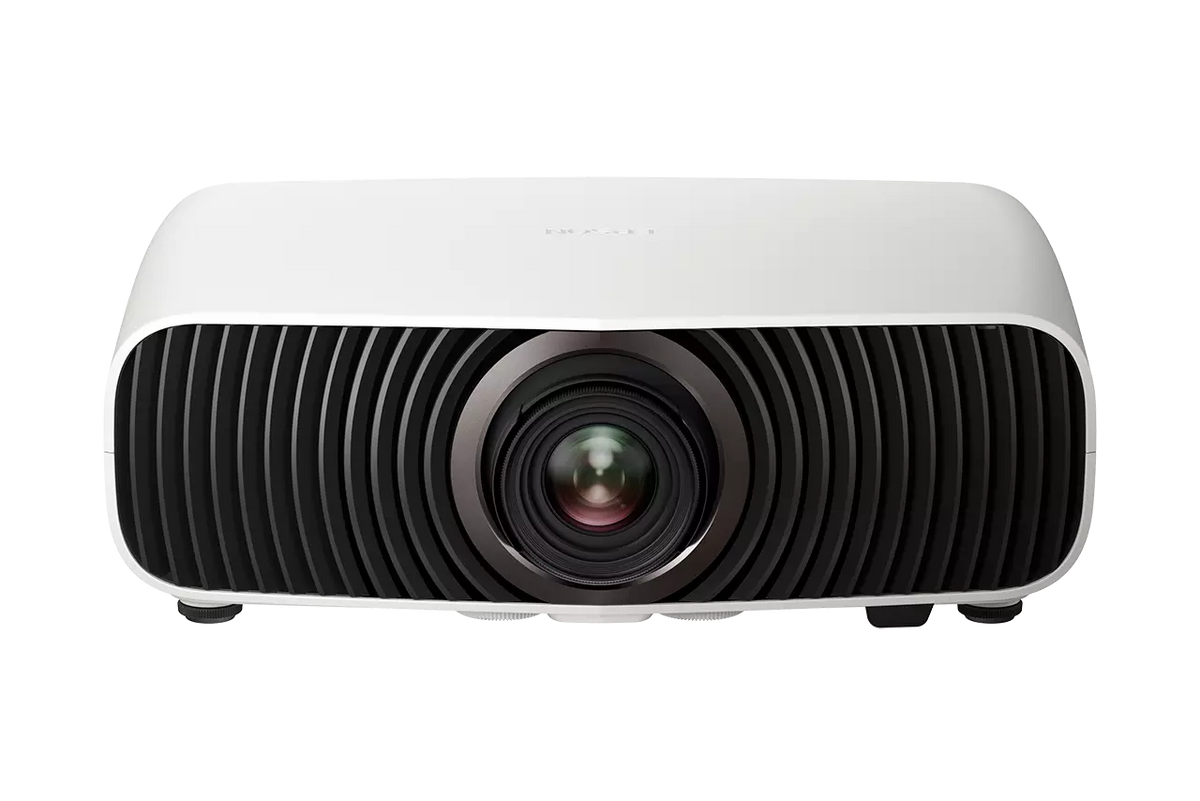 Epson EH-LS7500, 4K 3LCD lazerinis mažo atstumo namų kino projektorius - Baltas projektorius su juodomis grotelėmis