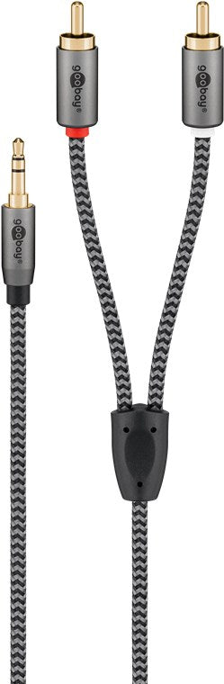 Goobay Audio Adapter Cable AUX, 3.5 mm į 2x RCA garso kabelis, 5 m