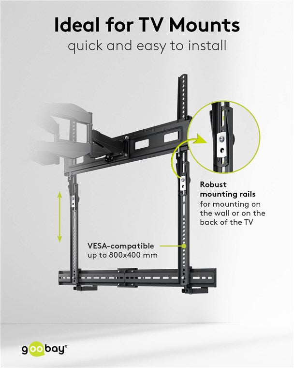 Goobay Universal Soundbar Mount, TV sieninis laikiklis iki 15 kg