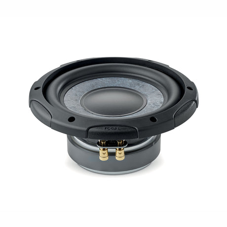 Focal Slatefiber SUB 20 SF, 20 cm pasyvus žemų dažnių garsiakalbis, 200 W RMS - Auksinės jungtys, logotipas, kampas