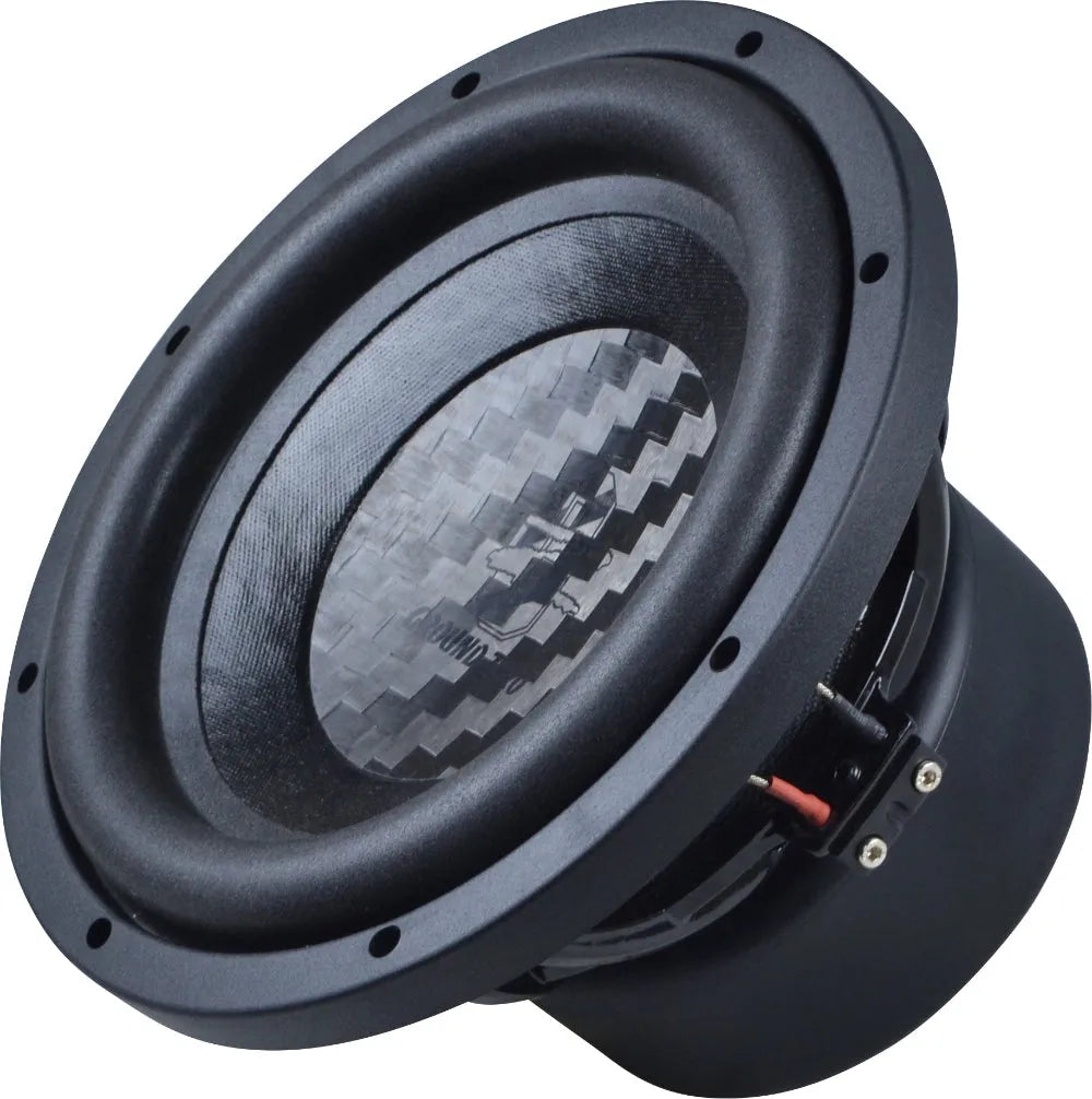 Ground Zero GZUW 10CF, 25 cm žemų dažnių garsiakalbis, 450 W - Šoninis vaizdas su jungtimis