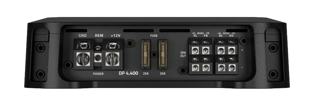 Hertz DP 4.400, 4-ių kanalų automobilinis stiprintuvas, 500 W