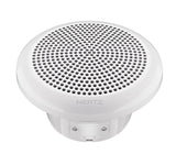 Hertz HEX 4 C, 10.2 cm, jūriniai koaksialiniai garsiakalbiai, 30 W RMS / 60 W MAX - Baltas garsiakalbis, matomi tvirtinimo varžtai