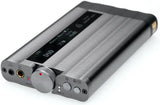 iFi Audio xDSD Gryphon, nešiojamas DAC stiprintuvas - priekinė panelė su jungtimis ir ekrano informacija