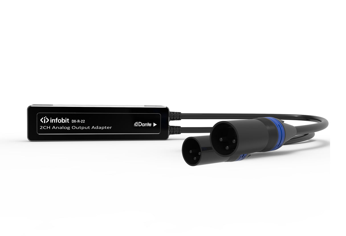 iTrans DX-R-22 2ch Dante į XLR analoginį imtuvą