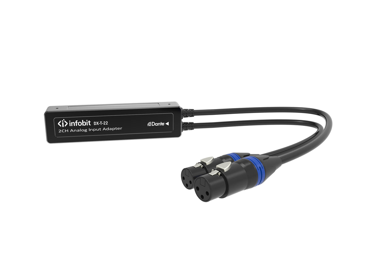 iTrans DX-T-22 2ch XLR į Dante analoginis siųstuvas