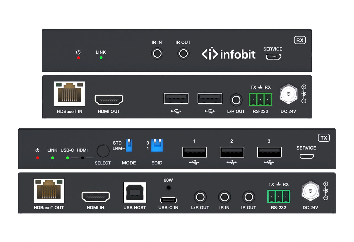 iTrans E100HCU 4K60 HDMI ir USB C per HDBaseT 2.0 ilgintuvas, 100m