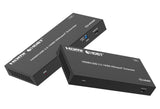 iTrans E150U2 HDMI 4K60 over HDBaseT ilgintuvai (Tx ir Rx), 150m 1080p, 120m 4K/60Hz, USB 2.0