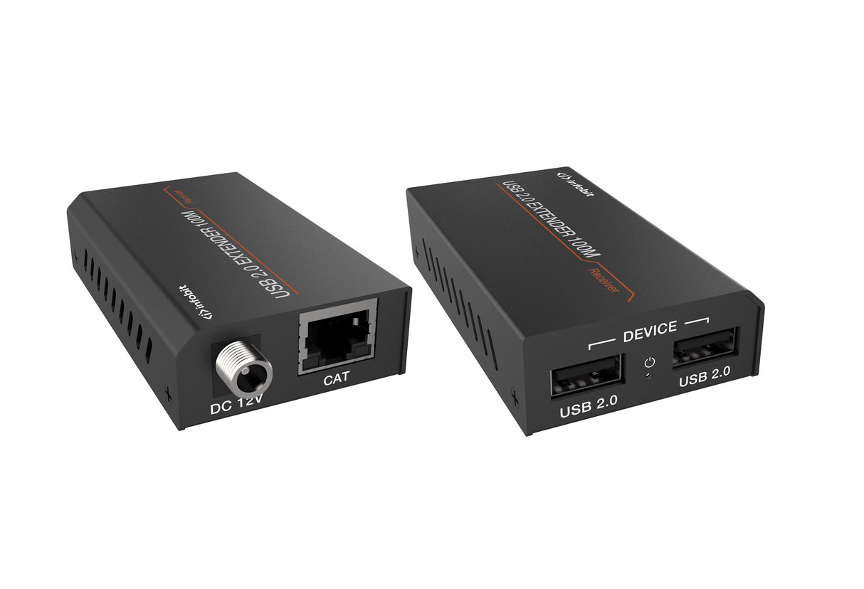 iTrans USB2-TR100 USB 2.0 ilgintuvas, USB 2.0 480Mbps, 100m, juodas
