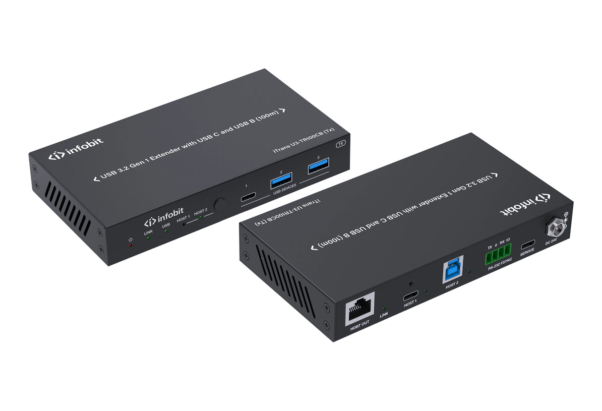 iTrans U3-TR100CB USB 3.2 Gen 1 ilgintuvas su USB-C ir USB-B, 100m