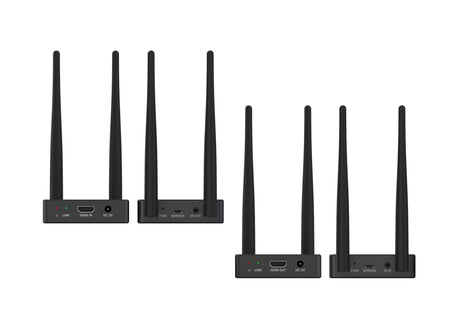 iTrans W100 HDMI 1080P belaidžiai ilgintuvai (Tx ir Rx), su vienpusiu IR, 100m - Antenos, HDMI jungtys, IR jungtys