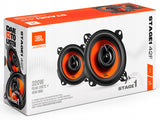JBL Stage1 42F, 10 cm koaksialiniai garsiakalbiai - Garsiakalbių priekinė dalis su apelsininiu akcentu