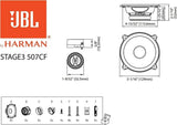 JBL Stage3 507CF, 13 cm, komponentiniai garsiakalbiai, 270 W