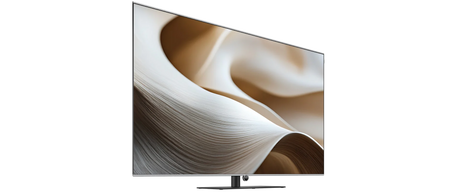 Loewe antares 65", 4K OLED televizorius - Televizorius iš kampo, matomas ekranas, stovas