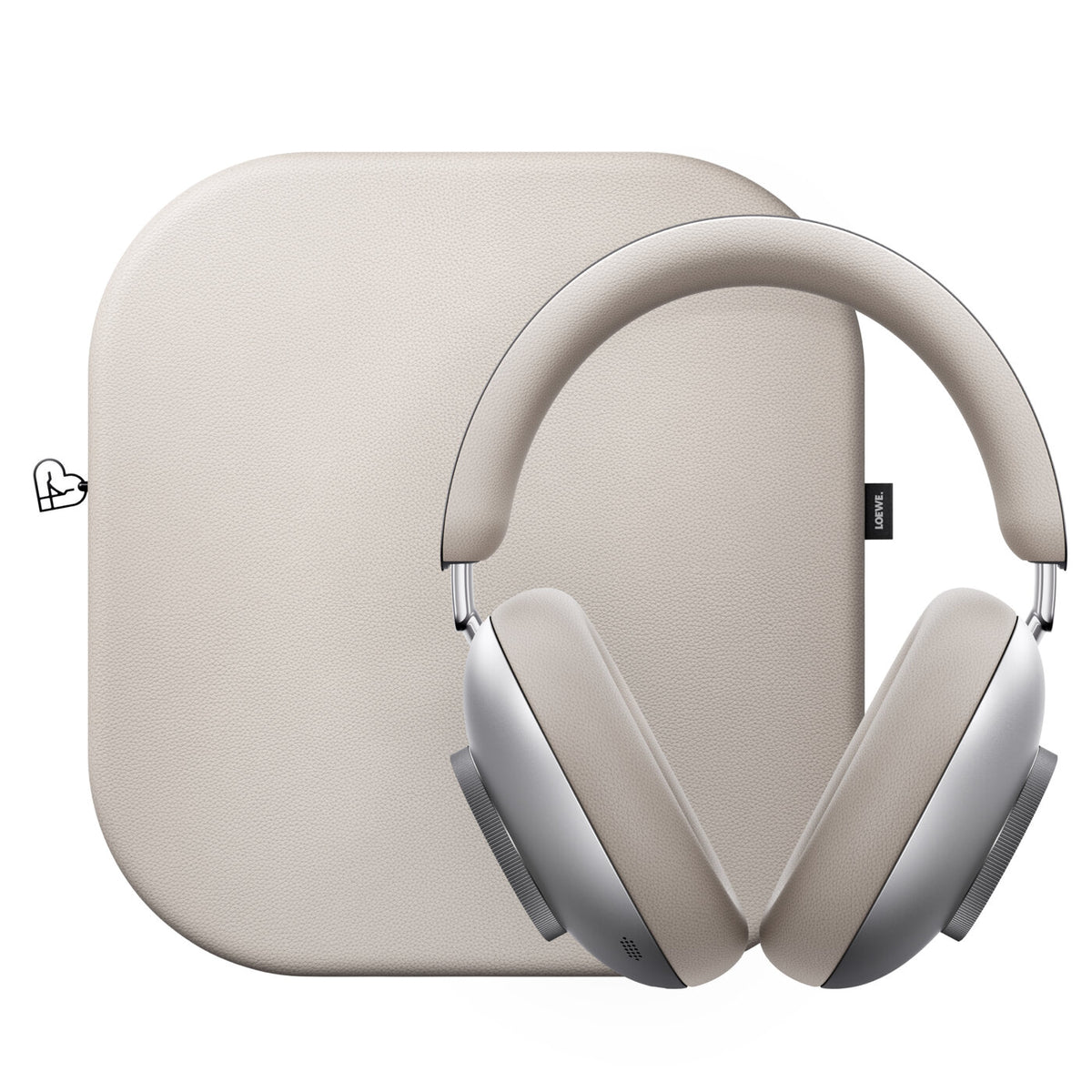 Loewe Leo, belaidės Over-Ear tipo ausinės su ANC - Ausinės su dėklu, Loewe logotipas, šoninis kampas