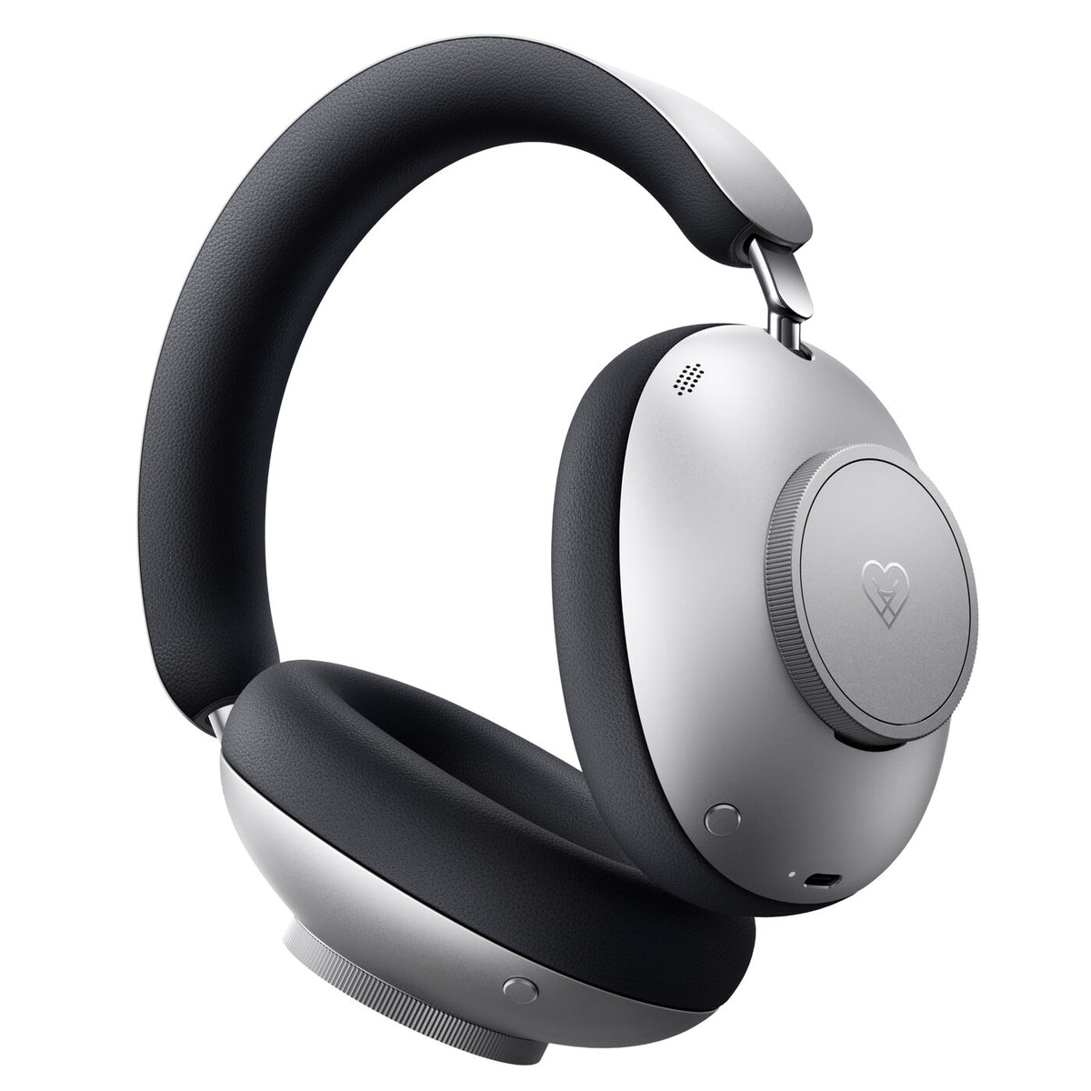 Loewe Leo, belaidės Over-Ear tipo ausinės su ANC - Sidabrinės ausinės su širdies logotipu (3 vaizdas)